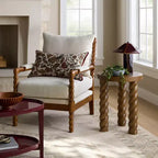 Side Table With Twisted Legs Walnut - Threshold designed with Studio McGee