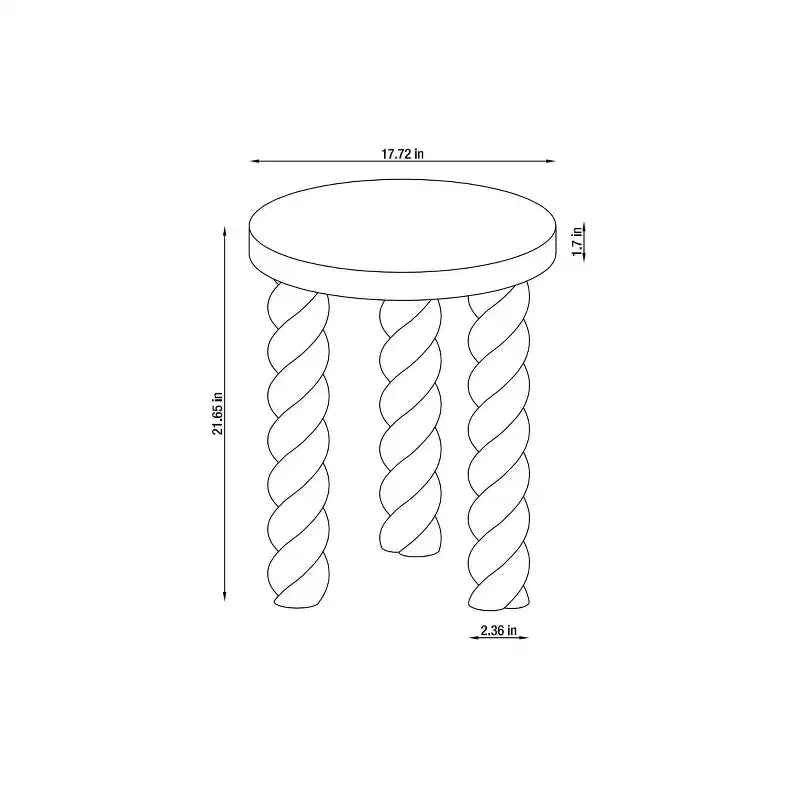 Side Table With Twisted Legs Walnut - Threshold designed with Studio McGee