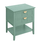 Table de Chevet à 2 Tiroirs, Style Américain, Table d'Appoint, Convient pour la Chambre à Coucher, le Salon, le Bureau