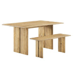 Ensemble table et banc de salle à manger Amistad 60 en bois