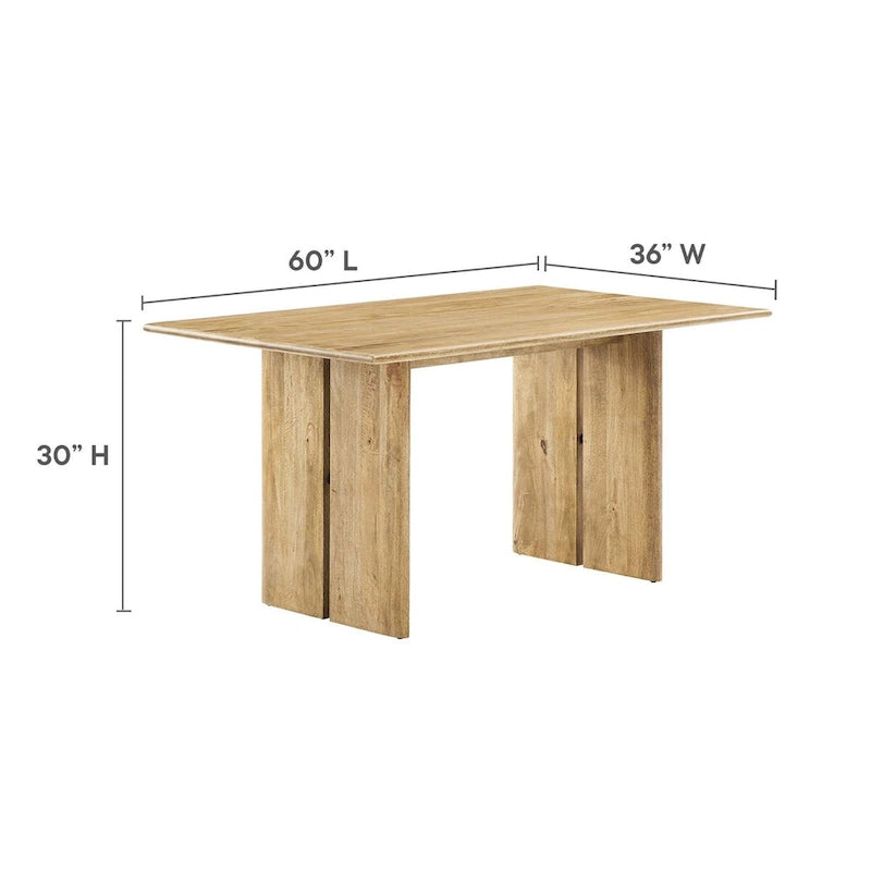 Ensemble table et banc de salle à manger Amistad 60 en bois