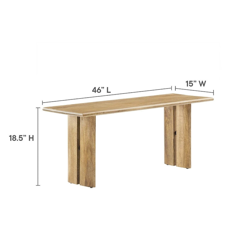 Ensemble table et banc de salle à manger Amistad 60 en bois
