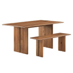 Ensemble table et banc de salle à manger Amistad 60 en bois