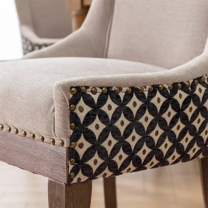 Ultra Side Dining Chair,Thickened Fabric Chairs w/Solid Wood Legs,2PCS