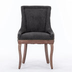Ultra Side Dining Chair,Thickened Fabric Chairs w/Solid Wood Legs,2PCS