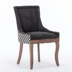 Ultra Side Dining Chair,Thickened Fabric Chairs w/Solid Wood Legs,2PCS