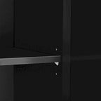 Sideboard Buffet Cabinet with 3 Mirrored Glass Doors and Silver Handle - 47.2L x 15.6W x 33.9H