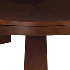 48 Inch Round Poker Game Dining Table With Cup Holders, Chip Trays, Brown