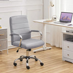 Yaheetech Adjustable Mid-Back Faux Leather Swivel Office Chair