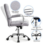 Yaheetech Adjustable Mid-Back Faux Leather Swivel Office Chair
