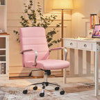 Yaheetech Adjustable Mid-Back Faux Leather Swivel Office Chair
