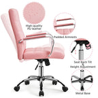 Yaheetech Adjustable Mid-Back Faux Leather Swivel Office Chair