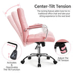 Yaheetech Adjustable Mid-Back Faux Leather Swivel Office Chair
