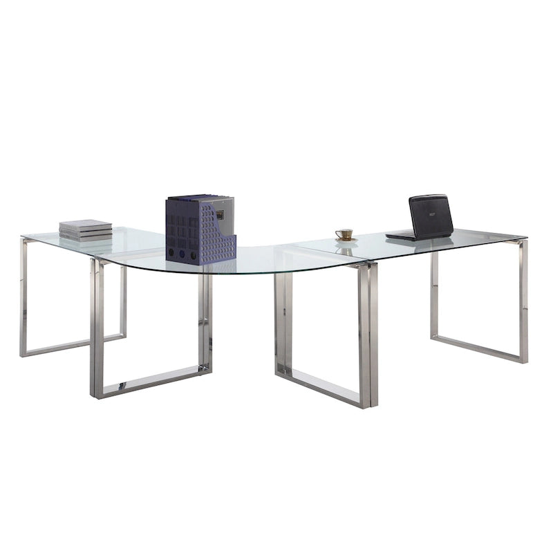 Somette Contemporary L-Shaped Computer Desk Set (Set of 3)
