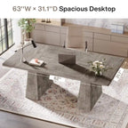 63 Inches Office Desk, Executive Desk for Home Office