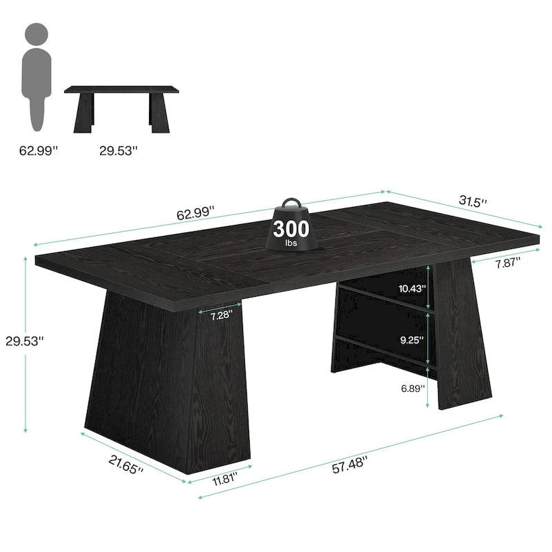 63 Inches Office Desk, Executive Desk for Home Office