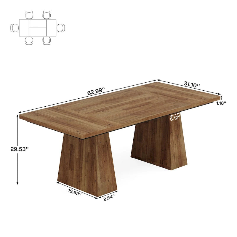 63 Inches Office Desk, Executive Desk for Home Office