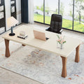 Executive Desk, 71 W x 35 D Large Office Desk, Modern Computer Desk