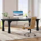 Executive Desk, 71 W x 35 D Large Office Desk, Modern Computer Desk