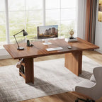 63-in Computer Desk, Large Office Executive Desk with Storage