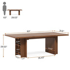 63-in Computer Desk, Large Office Executive Desk with Storage