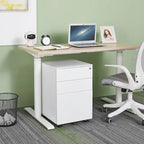 3 Drawer Mobile File Cabinet with Lock Steel File Cabinet for Legal/Letter/A4/F4 Size, Fully Assembled Include Wheels