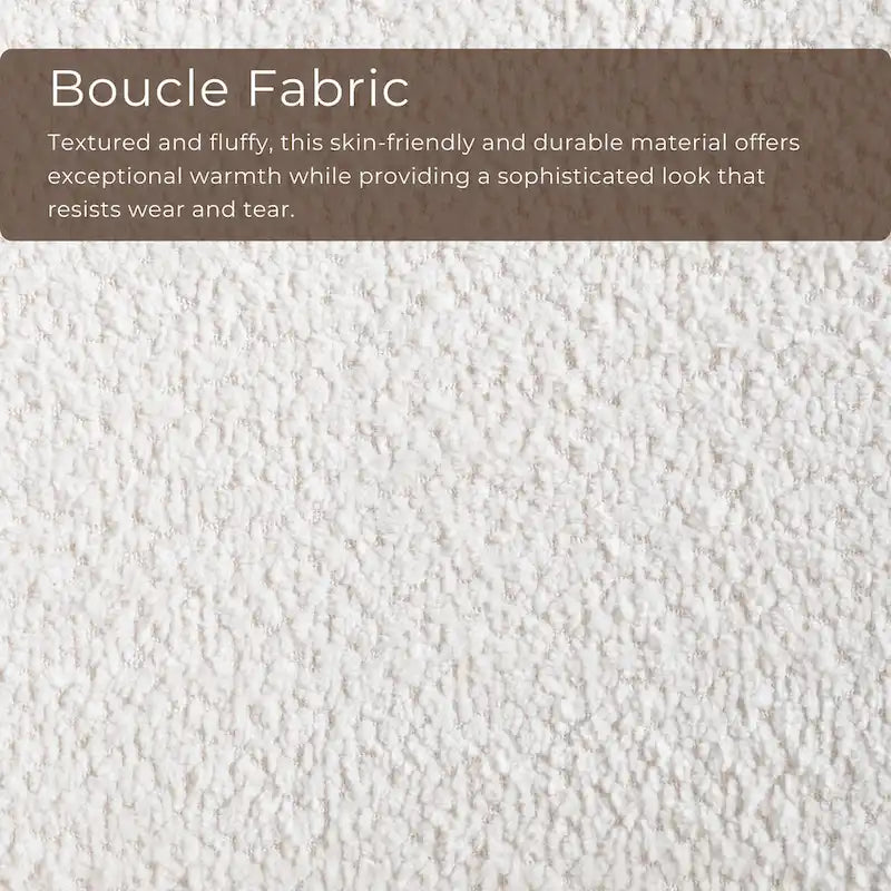 Furniture of America Beck Mid-century Modern Boucle Wingback Walnut Accent Chair