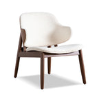 Furniture of America Beck Mid-century Modern Boucle Wingback Walnut Accent Chair