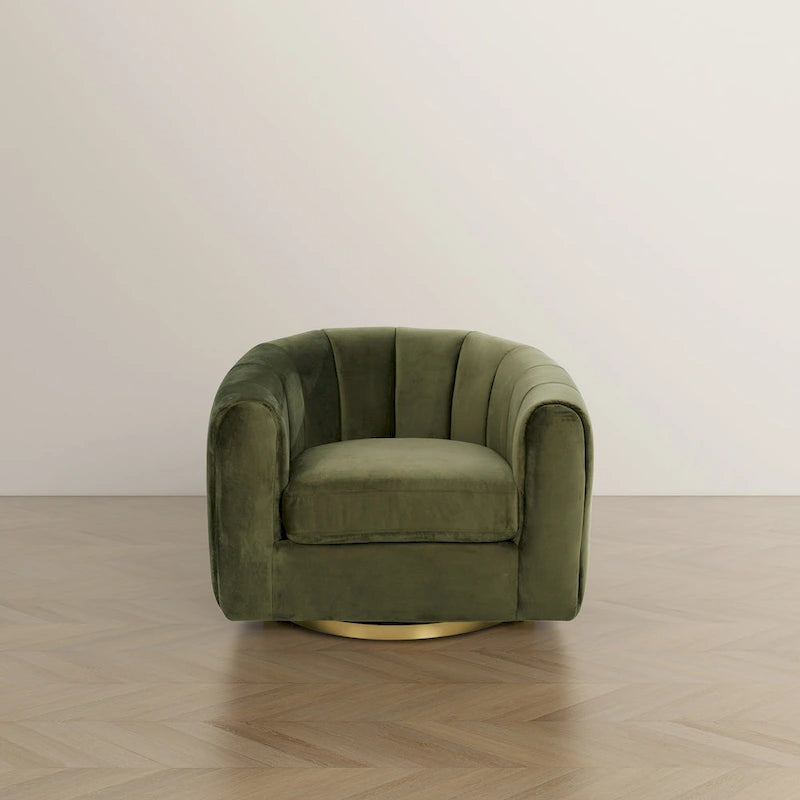 Cardiff Mid Century Modern Comfy Swivel Accent Chair