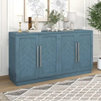 Buffet en bois massif avec 4 portes Grand meuble de rangement