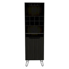Meuble Bar pour Cuisine, Salle à Manger, Salon, Noir
