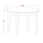 East West Furniture Dining Table Set- a Kitchen Table and Baby Blue Linen Fabric Parson Chairs, Linen White(Pieces Options)