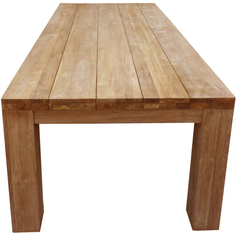Table de salle à manger rectangulaire Marbella en teck recyclé Chic Teak, 259 cm