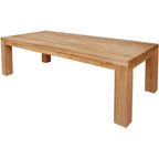 Table de salle à manger rectangulaire Marbella en teck recyclé Chic Teak, 259 cm