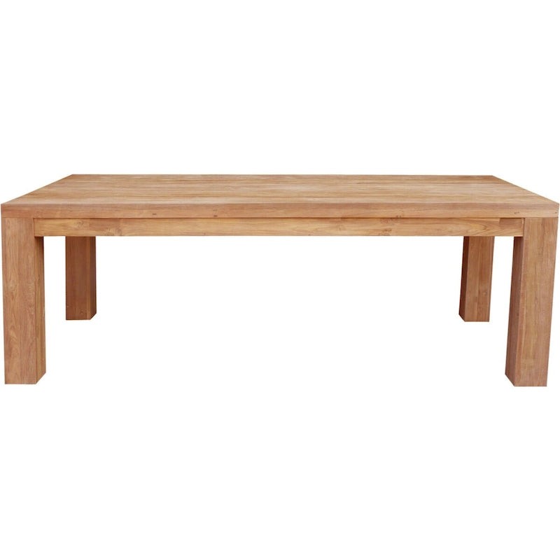 Table de salle à manger rectangulaire Marbella en teck recyclé Chic Teak, 259 cm