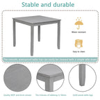Table à manger carrée en bois pour 4 personnes, idéale pour les petits espaces