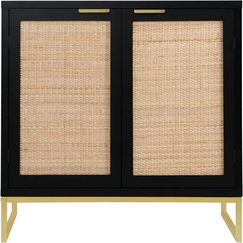 Rattan Sideboard Buffet Kitchen Storage Cabinet - 13.8D x 31.5W x 29.4H