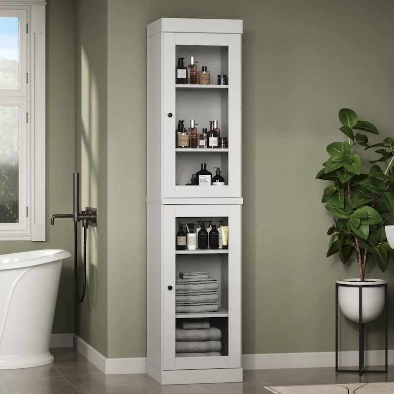 100% Solid Wood 16.5 Bathroom Cabinet with Optional Doors by Palace Imports