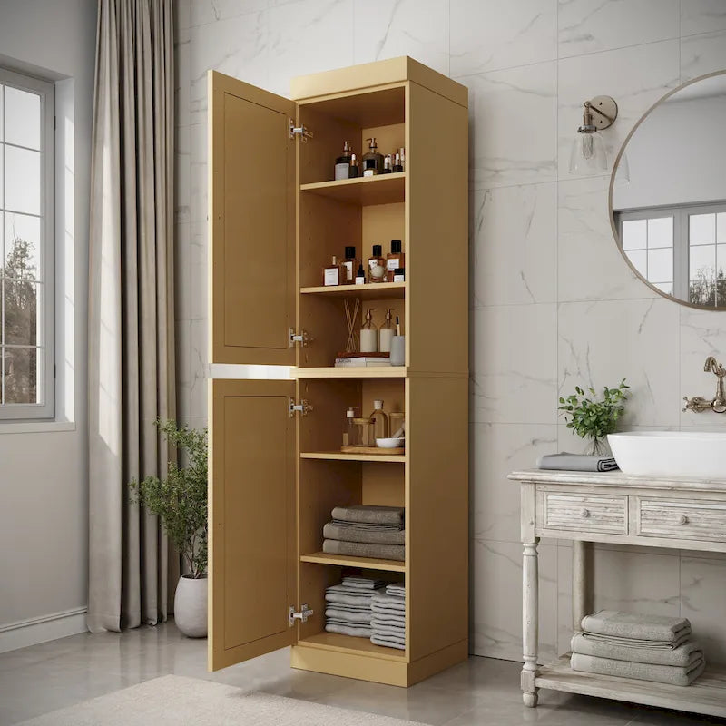 100% Solid Wood 16.5 Bathroom Cabinet with Optional Doors by Palace Imports
