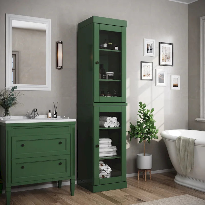 100% Solid Wood 16.5 Bathroom Cabinet with Optional Doors by Palace Imports
