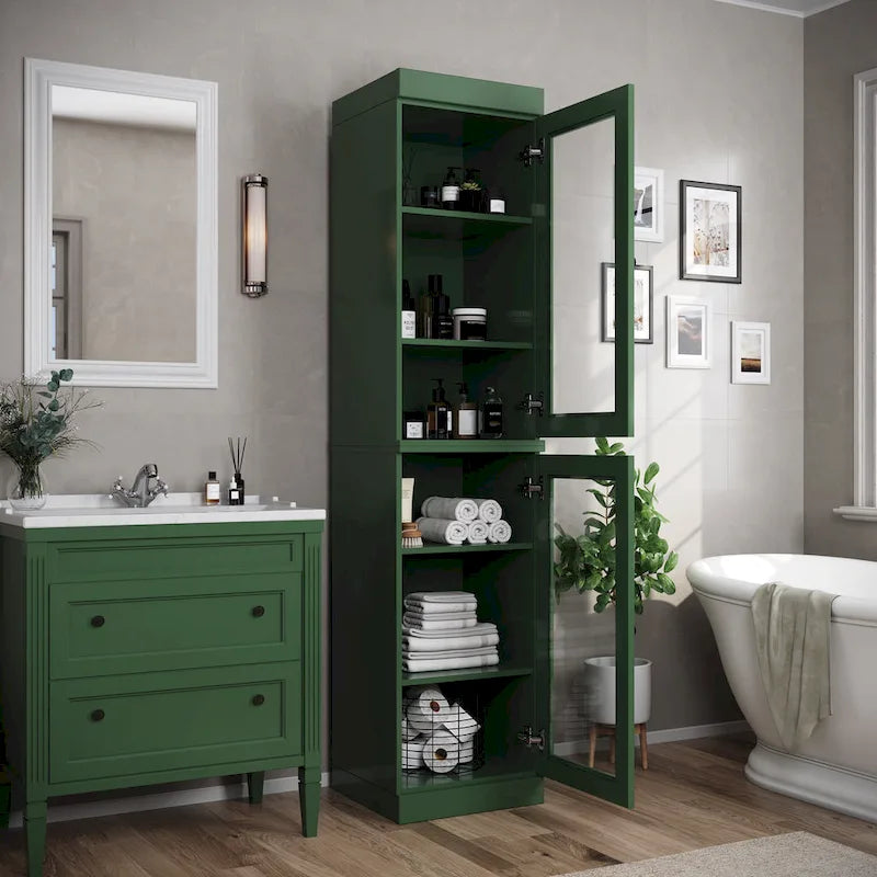 100% Solid Wood 16.5 Bathroom Cabinet with Optional Doors by Palace Imports