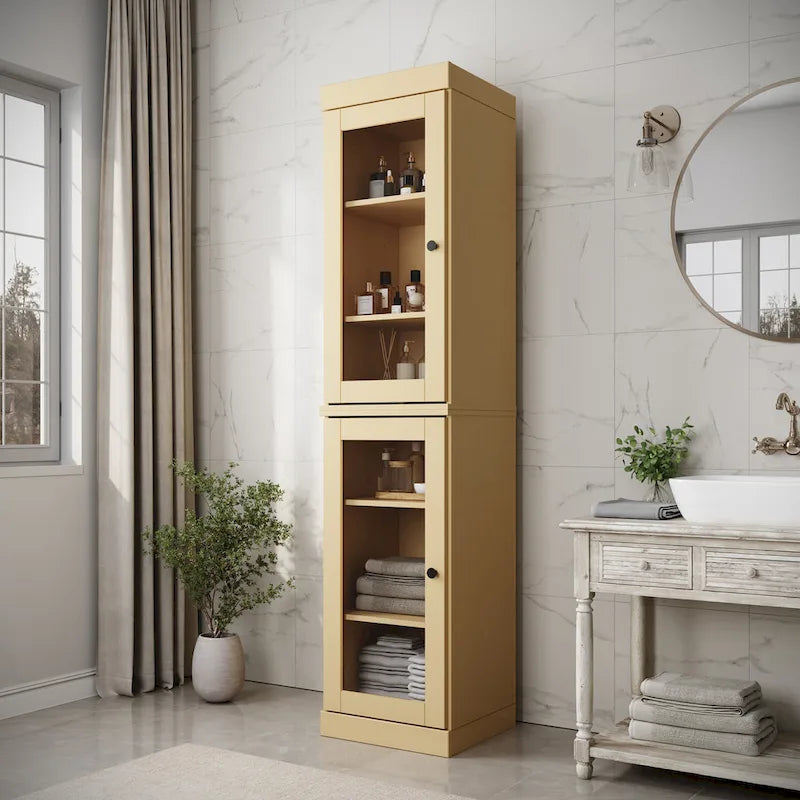 100% Solid Wood 16.5 Bathroom Cabinet with Optional Doors by Palace Imports