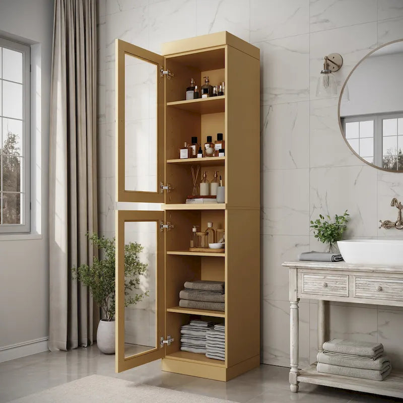 100% Solid Wood 16.5 Bathroom Cabinet with Optional Doors by Palace Imports