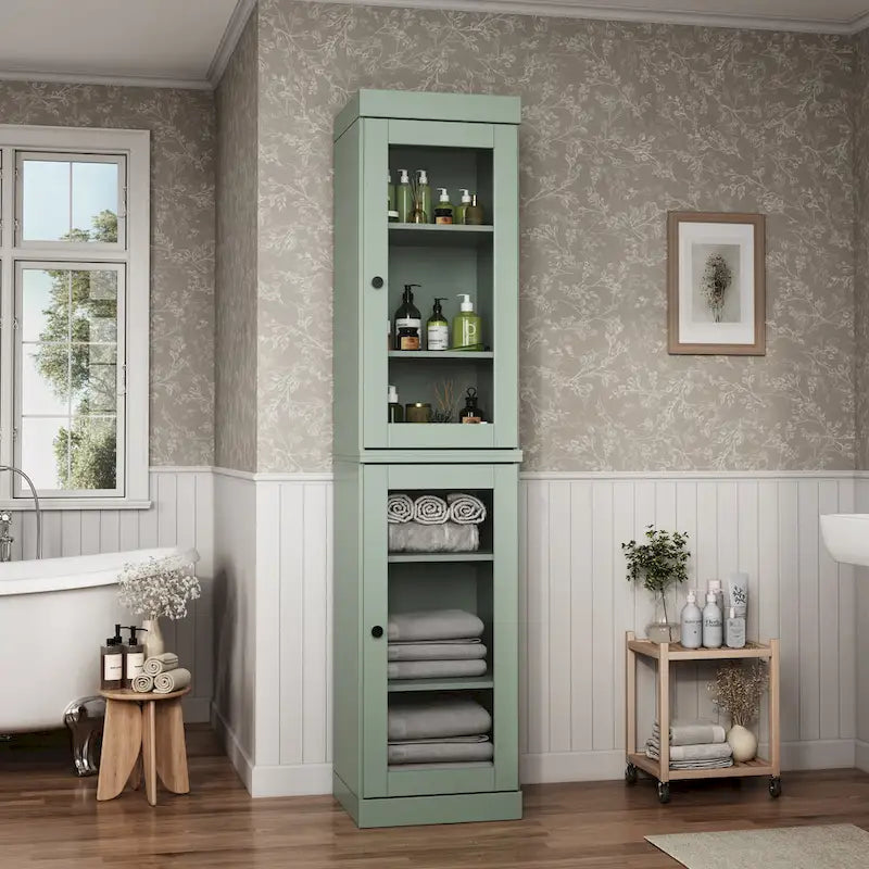 100% Solid Wood 16.5 Bathroom Cabinet with Optional Doors by Palace Imports