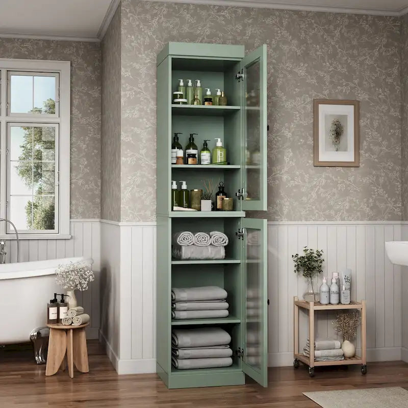 100% Solid Wood 16.5 Bathroom Cabinet with Optional Doors by Palace Imports