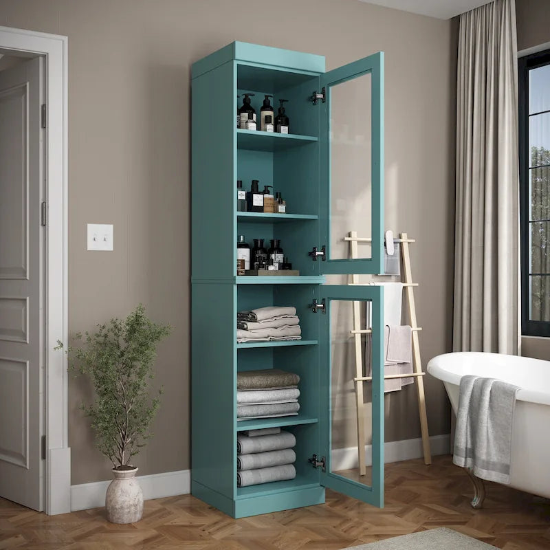 100% Solid Wood 16.5 Bathroom Cabinet with Optional Doors by Palace Imports
