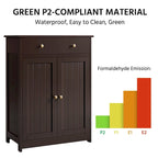 Yaheetech Free Standing Bathroom Cabinet with 1 Drawer 2 Doors