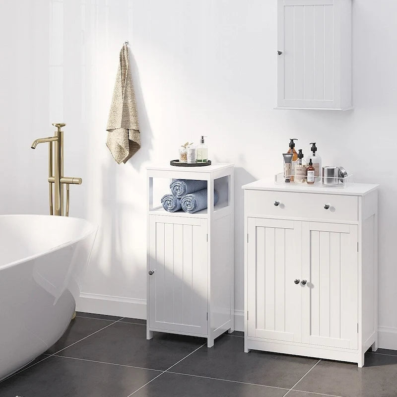 Yaheetech Free Standing Bathroom Cabinet with 1 Drawer 2 Doors