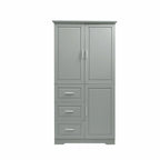 Tall and Wide Storage Cabinet with Doors and Three Drawers