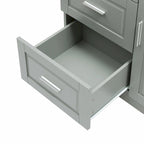 Tall and Wide Storage Cabinet with Doors and Three Drawers